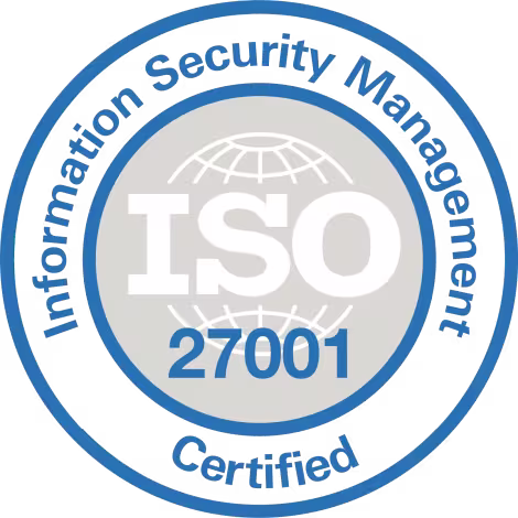 ISO/IEC 27001 certified — information security
